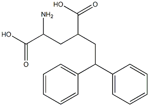 2-amino-4-(2,2-diphenylethyl)pentanedioic acid 结构式