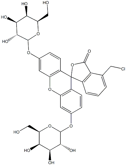 chloromethylfluorescein digalactopyranoside 结构式