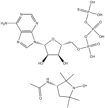 adenosine 5'-O-(S-acetamidoproxyl 3-thiotriphosphate) 结构式