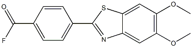4-(5',6'-dimethoxybenzothiazolyl)benzoyl fluoride 结构式