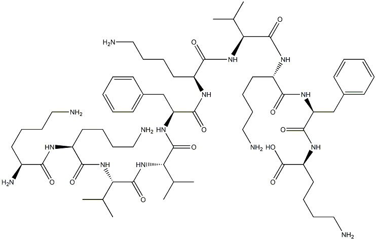 lysyl-lysyl-valyl-valyl-phenylalanyl-lysyl-valyl-lysyl-phenylalanyl-lysine 结构式