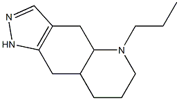 4,4a,5,6,7,8,8a,9-octahydro-5-propyl-1H-pyrzolo(3,4-g)quinoline 结构式