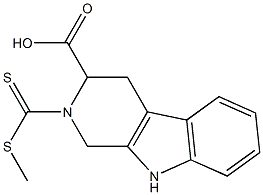 1,2,3,4-tetrahydro-2-methylthiothiocarbonyl-beta-carboline-3-carboxylic acid 结构式