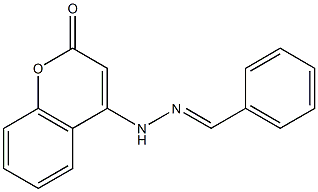 4-benzylidenehydrazinocoumarin 结构式