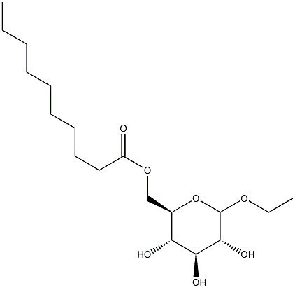 ethyl-6-O-decanoyl glucoside 结构式