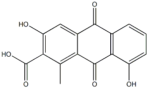 3,8-dihydroxy-1-methylanthraquinone-2-carboxylic acid 结构式