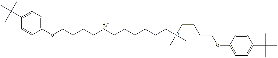 N,N'-bis(4-(4-tert-butylphenoxy)butyldimethyl)-1,6-hexanediammonium 结构式