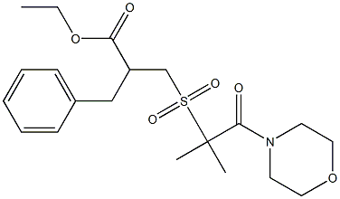 ethyl 2-benzyl-3-((1-methyl-1-((morpholin-4-yl)carbonyl)ethyl)sulfonyl)propionate 结构式