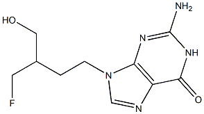 9-(4-fluoro-3-hydroxymethylbutyl)guanine 结构式