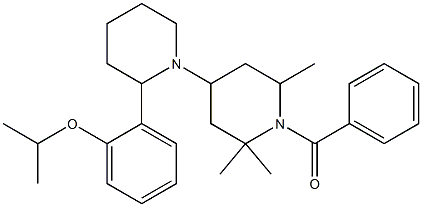 4-(2-((1-methylethoxy)phenyl)-1-piperidinyl)methylbenzoyl-2,6-dimethylpiperidine 结构式