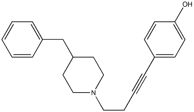 4-benzyl-1-(4-(4-hydroxyphenyl)but-3-ynyl)piperidine 结构式