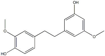 3,4'-dihydroxy-5,5'-dimethoxybibenzyl 结构式
