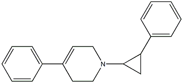 4-phenyl-1-(2-phenylcyclopropyl)-1,2,3,6-tetrahydropyridine 结构式