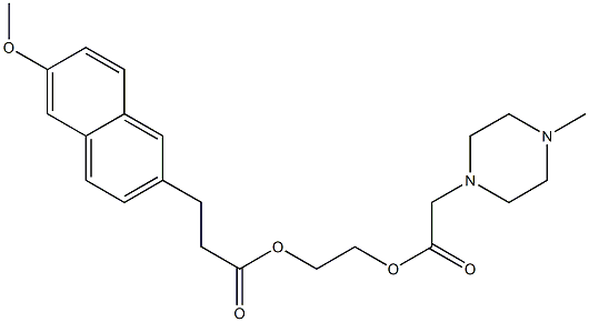 2-((4-methyl-1-piperazinyl)acetyloxy)ethyl (6-methoxy-2-naphthyl)propanoate 结构式