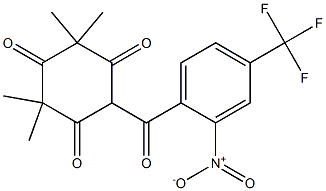 2-(2-nitro-4-(trifluoromethyl)benzoyl)-4,4,6,6-tetramethylcyclohexane-1,3,5-trione 结构式