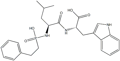 N-phenetylphosphonyl-leucyl-tryptophane 结构式