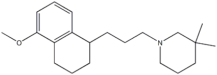 3,3-dimethyl-1-(3-(5-methoxy-1,2,3,4-tetrahydronaphthalen-1-yl)-n-propyl)piperidine 结构式