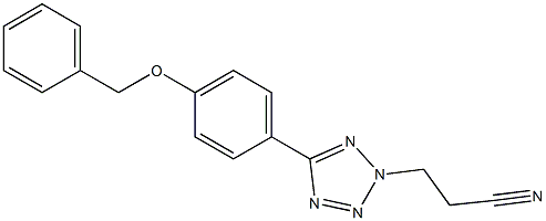 5-(4-(phenylmethoxy)phenyl)-2-(2-cyanoethyl)tetrazole 结构式