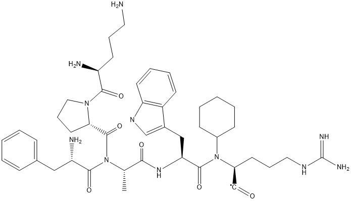 phenylalanyl(ornithinyl-prolyl-cyclohexylalanyl-tryptophyl-arginyl) 结构式