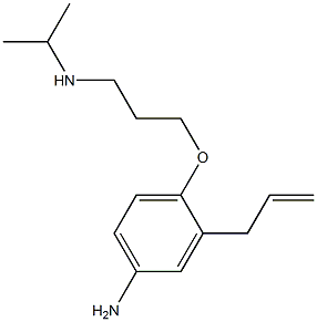N-isopropyl-3-(4-amino-2-allylphenoxy)propylamine 结构式