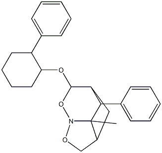 9-methyl-8-phenyl-6-((2-phenylcyclohexyl)oxy)-4-aza-3,5-dioxatricyclo(5.2.1.0(4,9))decane 结构式