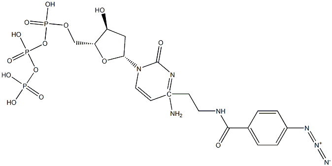 4-(N-(4-azidobenzoyl)-2-aminoethyl)-deoxycytidine triphosphate 结构式