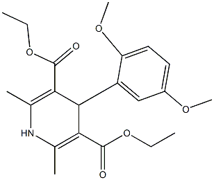 Diethyl-4-(2,5-dimethoxyphenyl)-2,6-dimethyl-1,4-dihydropyridine-3,5-dicarboxylate 结构式