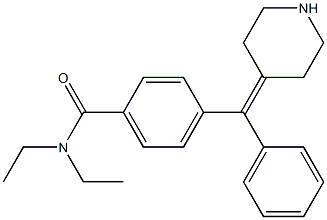 N,N-diethyl-4-(phenylpiperidin-4-ylidenemethyl)benzamide 结构式