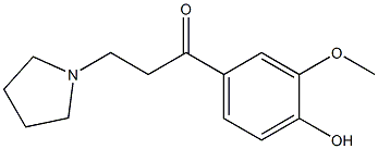 3-PYRROLIDINYL-1-(3'-METHOXY-4'-HYDROXYPHENYL)-1-PROPANONE 结构式