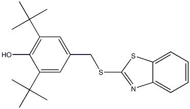 2-(3,5-DI-TERT-BUTYL-4-HYDROXYBENZYLTHIO)BENZOTHIAZOLE 结构式