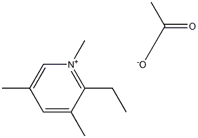 2-ETHYL-1,3,5-TRIMETHYLPYRIDINIUMACETATE 结构式