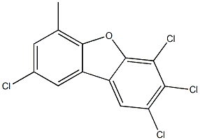 6-METHYL-2,3,4,8-TETRACHLORODIBENZOFURAN 结构式