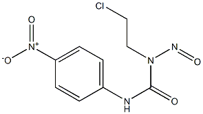 1-(2-CHLOROETHYL)-3-(PARA-NITROPHENYL)-1-NITROSOUREA 结构式