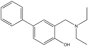 3-DIETHYLAMINOMETHYL-4-HYDROXYBIPHENYL 结构式