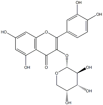 QUERCETIN-3-O-ALPHA-ARABINOPYRANOSIDE 结构式