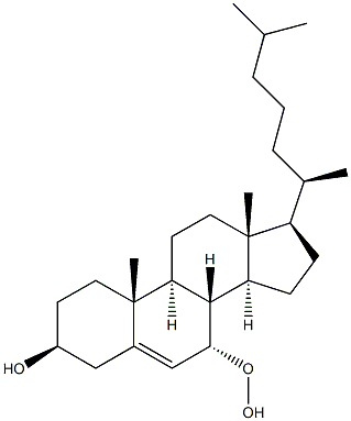 3-BETA-HYDROXYCHOLEST-5-ENE-7-ALPHA-HYDROPEROXIDE 结构式