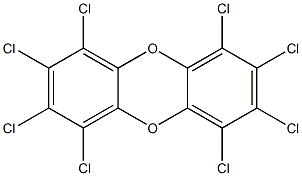 1,2,3,4,6,7,8,9-OCTACHLORODIBENZO-PARA-DIOXIN 结构式