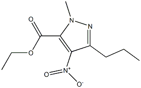 Ethyl-1-methyl-4-nitro-3-propyl-1H-pyrazol-5-carboxylat 结构式