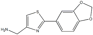 (2-Benzo[1,3]dioxol-5-yl-thiazol-4-yl)methylamine 结构式