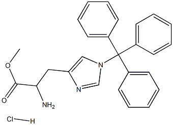 1-Methoxycarbonyl-2-(1-trityl-1H-imidazol-4-yl)ethylaminehydrochloride 结构式