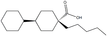 Trans-4-Pentyl-(1,1-bicyclohexyl)-4-carboxylicacid 结构式