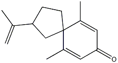 6,10-dimethyl-2-prop-1-en-2-yl-spiro[4.5]deca-6,9-dien-8-one 结构式