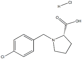 (S)-alpha-(4-chloro-benzyl)-proline hydrochloride 结构式