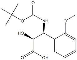 N-Boc-(2S,3S)-3-Amino-2-hydroxy-3-(2-methoxy-phenyl)-propanoic acid 结构式