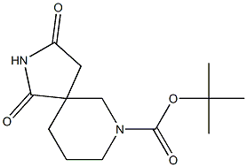 1,3-Dioxo-2,7-diaza-spiro[4.5]decane-7-carboxylic acid tert-butyl ester 结构式