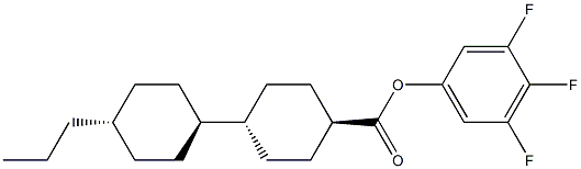 3,4,5-trifluorophenyl trans-4-(trans-4-propylcyclohexyl)cyclohexanecarboxylate 结构式