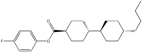 4-fluorophenyl trans-4-(trans-4-butylcyclohexyl)cyclohexanecarboxylate 结构式