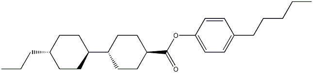 4-pentylphenyl trans-4-(trans-4-propylcyclohexyl)cyclohexanecarboxylate 结构式