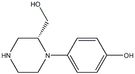 (R)-6-Hydroxymethyl-1-(4-hydroxy-phenyl)-piperazin 结构式