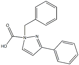 1-Benzyl-3-phenyl-1H-pyrazole-carboxylic acid 结构式